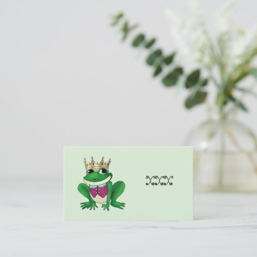 Froschkönig Visitenkarte (Stehend Vorderseite)