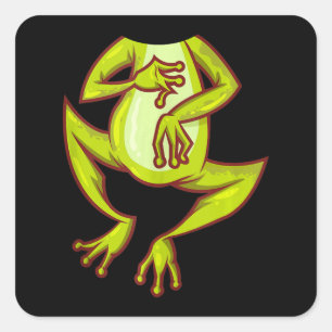 Froschkostüm Halloween Easy Cosplay Last Minute Quadratischer Aufkleber