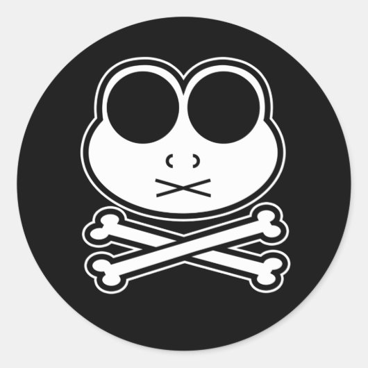 Froschkreuz Runder Aufkleber (Vorderseite)