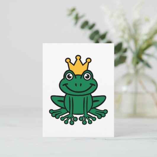 Froschkrone Postkarte (Stehend Vorderseite)