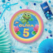 Froschkundenspezifisches PapierParty springend, Pappteller (Party)