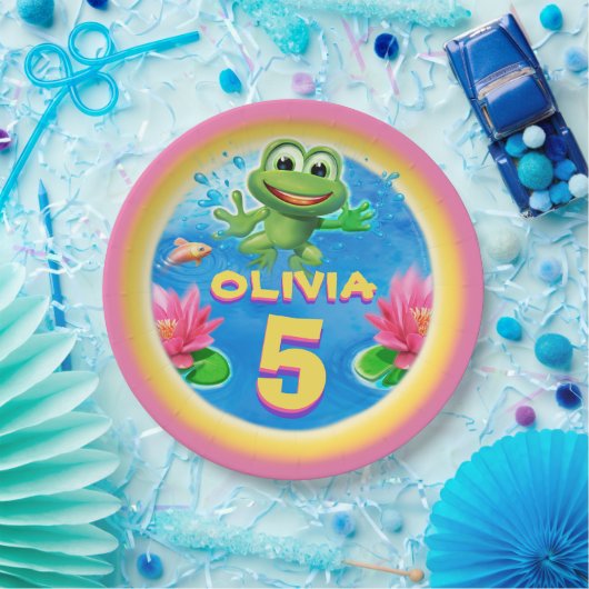 Froschkundenspezifisches PapierParty springend, Pappteller (Party)