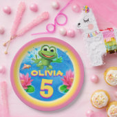 Froschkundenspezifisches PapierParty springend, Pappteller (Party)