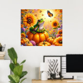 Froschkunstposter Poster (Heimbüro)