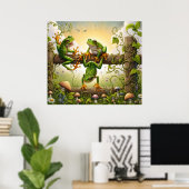 Froschkunstposter Poster (Heimbüro)