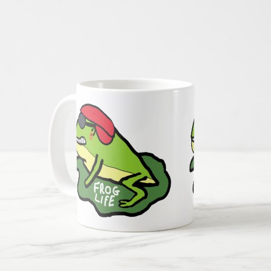 Froschleben Kaffeetasse (Vorderseite Links)