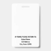 Froschlehrer Kindergarten Ausweis (Rückseite)