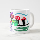 Froschliebe  Jumbo-Tasse (Vorderseite Rechts)