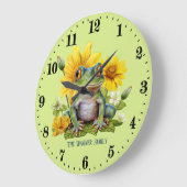 Froschliebhaber ausschneiden hinzufügen große wanduhr (Winkel)