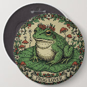 Froschliebhaber Cottagecore Button (Vorne & Hinten)