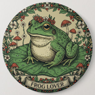 Froschliebhaber Cottagecore Button