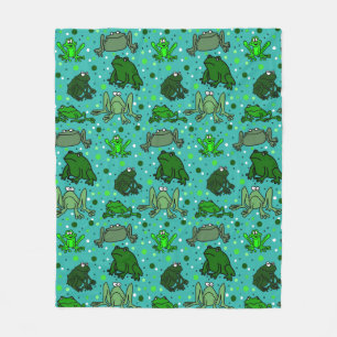Froschliebhaber-Flauschdecke Fleecedecke