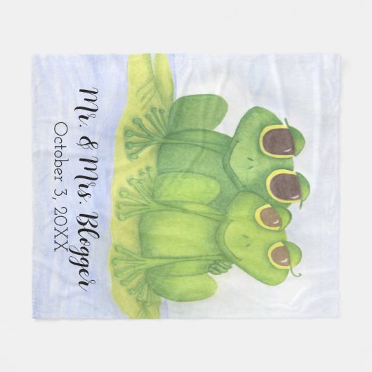 Froschliebhaber Fleecedecke (Vorderseite (Horizontal))