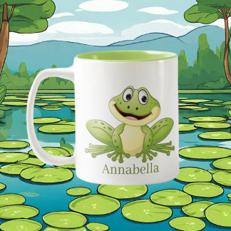 Froschliebhaber mit niedlichem Namen Zweifarbige Tasse