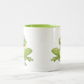 Froschliebhaber mit niedlichem Namen Zweifarbige Tasse (Mittel)