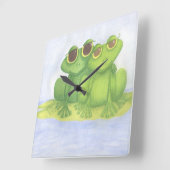 Froschliebhaber Quadratische Wanduhr (Winkel)