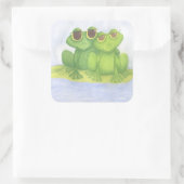 Froschliebhaber Quadratischer Aufkleber (Tasche)