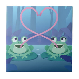 Froschliebhaber von Valentinstagen Fliese