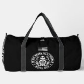 Froschmann-Gib-Nie-Auf-Patch Personalisiert Duffle Bag (Vorderseite)