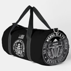 Froschmann-Gib-Nie-Auf-Patch Personalisiert Duffle Bag