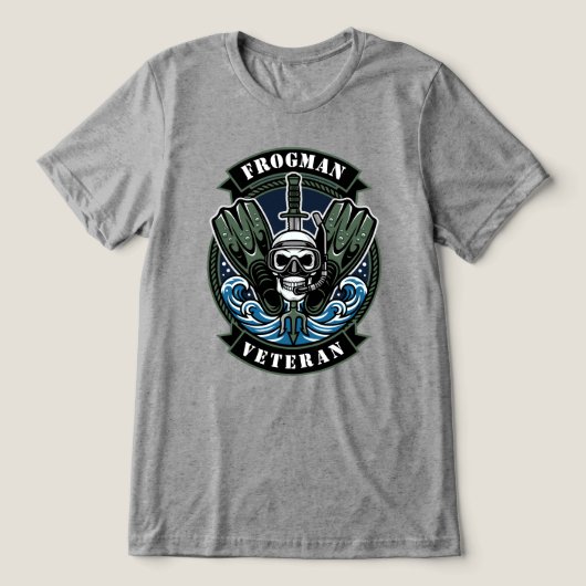 Froschmann-Veteran Tri-Blend Shirt (Design Vorderseite)