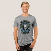 Froschmann-Veteran Tri-Blend Shirt (Vorderseite voll)