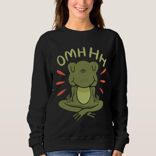 Froschmeditation in Yogaposition Sweatshirt (Vorderseite)