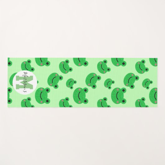 Froschmonogramm reversibel yogamatte (Vorderseite (Horizontal))