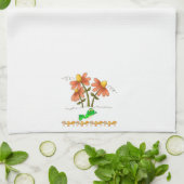 Froschmuschel Blumenküche Handtuch (Gefaltet)