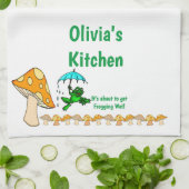 Froschmuschel Frogging Nassküche Handtuch (Gefaltet)