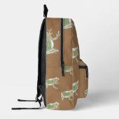 Froschmuster aus braunem Sage Bedruckter Rucksack (Links)