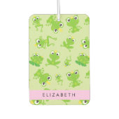 Froschmuster, grüne Frösche, Froschprinz, Ihr Name Autolufterfrischer (Vorderseite)