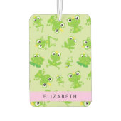 Froschmuster, grüne Frösche, Froschprinz, Ihr Name Autolufterfrischer (Rückseite)