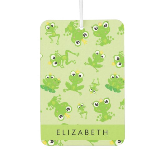 Froschmuster, grüne Frösche, Froschprinz, Ihr Name Autolufterfrischer (Vorderseite)