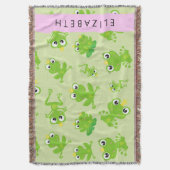 Froschmuster, grüne Frösche, Froschprinz, Ihr Name Decke (Vorderseite Vertikal)