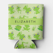 Froschmuster, grüne Frösche, Froschprinz, Ihr Name Dosenkühler (Vorderseite)