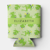 Froschmuster, grüne Frösche, Froschprinz, Ihr Name Dosenkühler (Rückseite)
