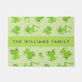 Froschmuster, grüne Frösche, Froschprinz, Ihr Name Fußmatte (Vorderseite)