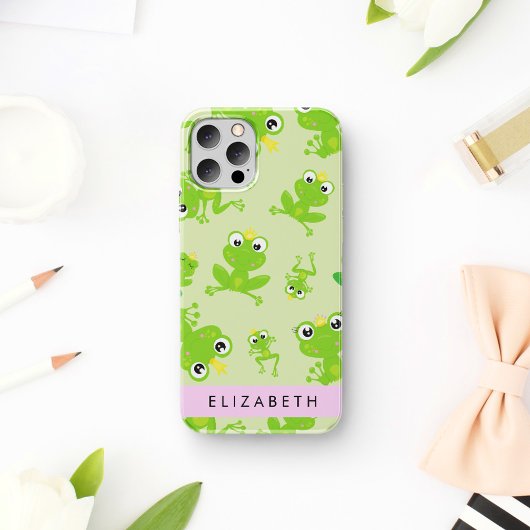 Froschmuster, grüne Frösche, Froschprinz, Ihr Name iPhone 16 Hülle