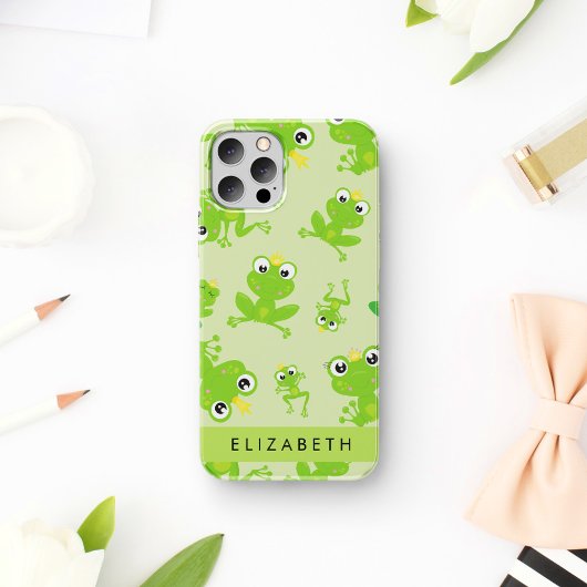 Froschmuster, grüne Frösche, Froschprinz, Ihr Name iPhone 16 Hülle