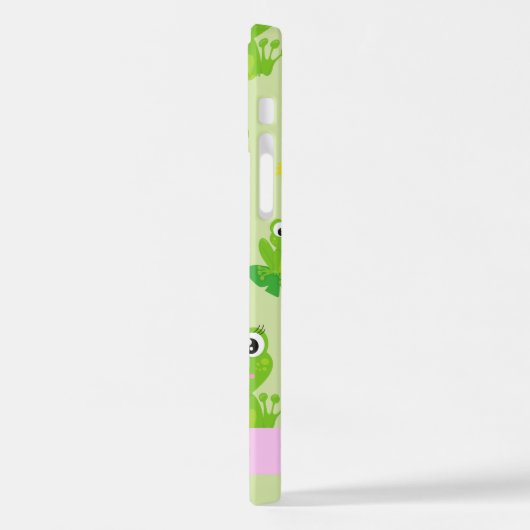 Froschmuster, grüne Frösche, Froschprinz, Ihr Name iPhone Hülle (Linke Seite)