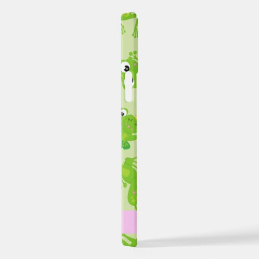 Froschmuster, grüne Frösche, Froschprinz, Ihr Name iPhone Hülle (Rechte Seite)