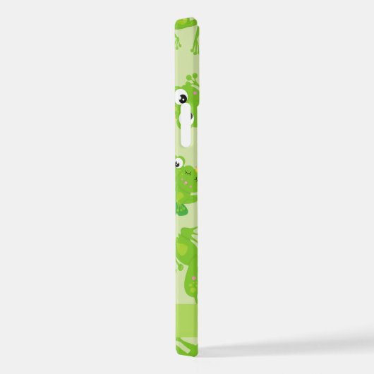 Froschmuster, grüne Frösche, Froschprinz, Ihr Name iPhone Hülle (Rechte Seite)