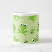 Froschmuster, grüne Frösche, Froschprinz, Ihr Name Jumbo-Tasse (Vorderseite)