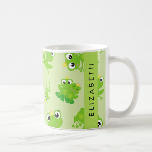 Froschmuster, grüne Frösche, Froschprinz, Ihr Name Kaffeetasse