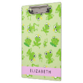 Froschmuster, grüne Frösche, Froschprinz, Ihr Name Klemmbrett (Links)