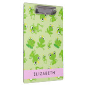 Froschmuster, grüne Frösche, Froschprinz, Ihr Name Klemmbrett (Rechts)
