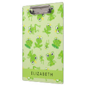 Froschmuster, grüne Frösche, Froschprinz, Ihr Name Klemmbrett (Links)