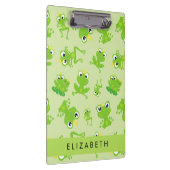 Froschmuster, grüne Frösche, Froschprinz, Ihr Name Klemmbrett (Rechts)