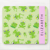 Froschmuster, grüne Frösche, Froschprinz, Ihr Name Mousepad (Vorne)